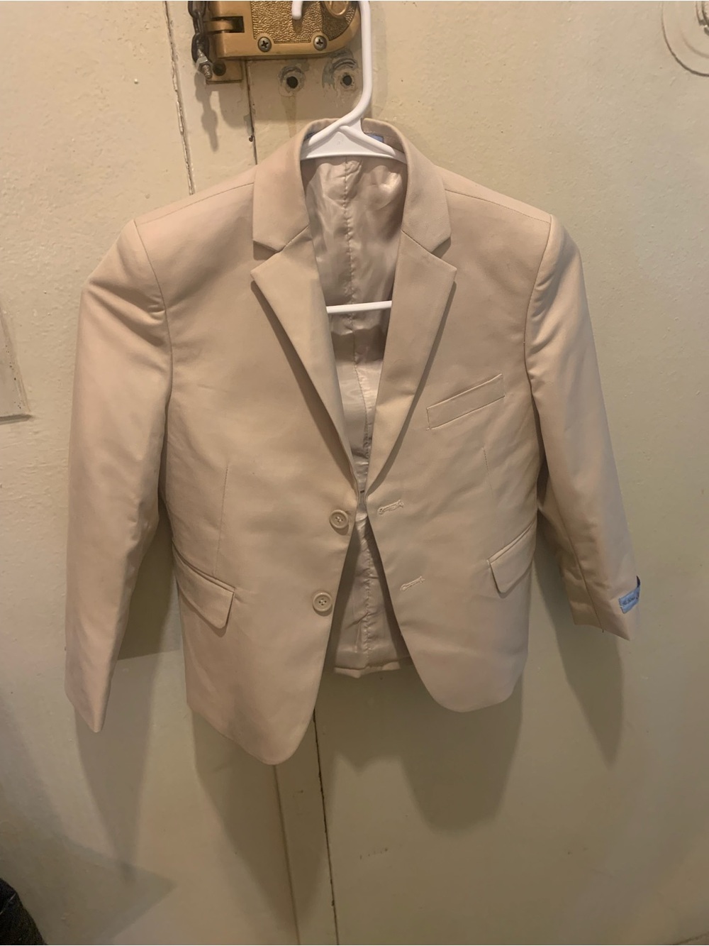 Kids Cream Two-Button Blazer